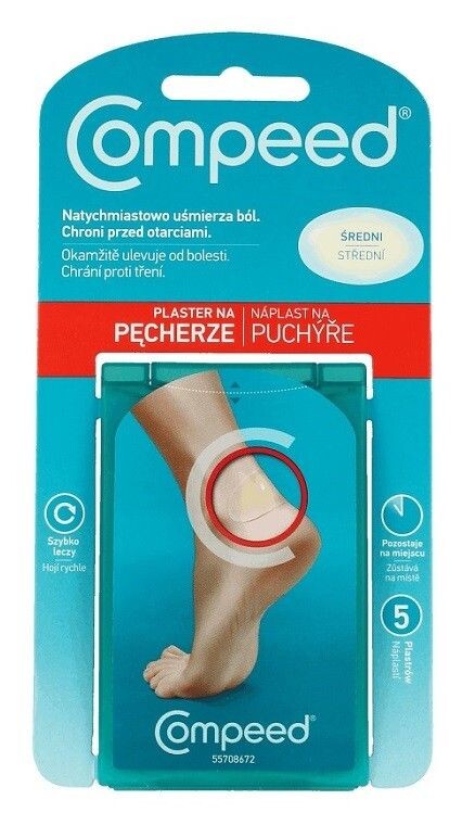 Защитные пластыри от волдырей Compeed Pęcherze średnie, 5 шт
Защитные пластыри от волдырей Compeed Pęcherze średnie, 5 шт