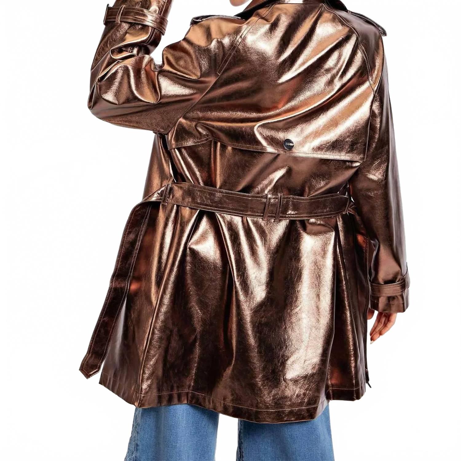 Ретренч из искусственной кожи в металлическом бронзовом оттенке Easel, металлическая бронзовый
Ретренч из искусственной кожи в металлическом бронзовом оттенке Easel, металлическая бронзовый