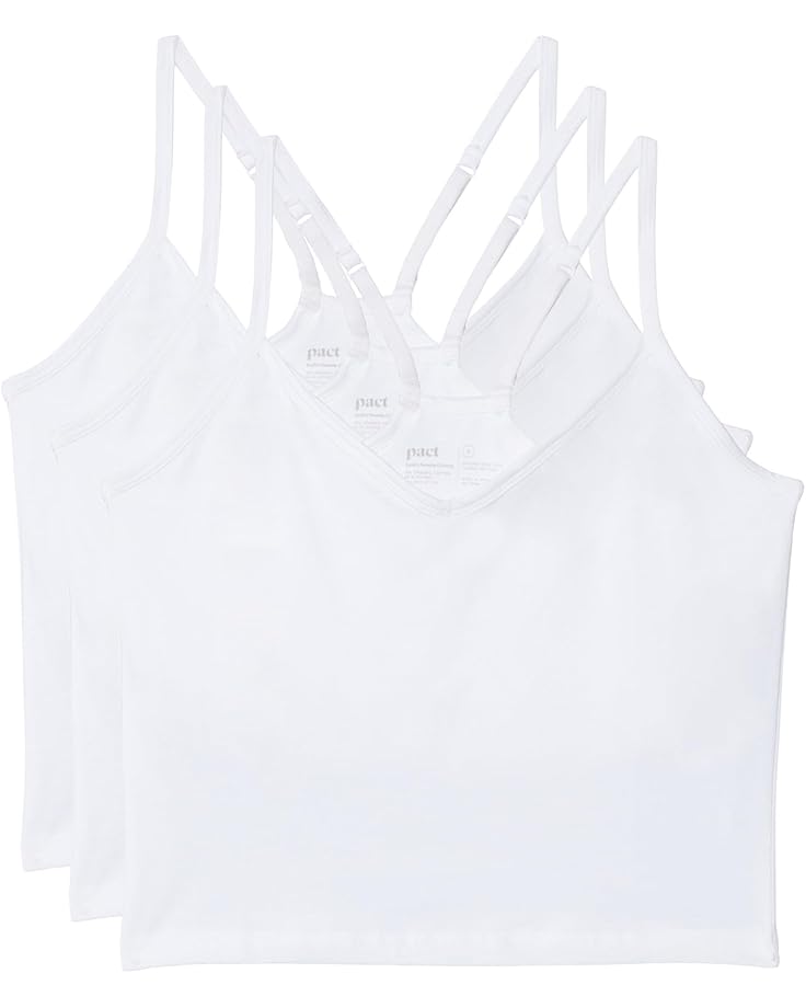 Женский укороченный топ с встроенным бюстгальтером Everyday Shelf Bra Cropped Camisole 3-pack PACT, White
Женский укороченный топ с встроенным бюстгальтером Everyday Shelf Bra Cropped Camisole 3-pack PACT, White