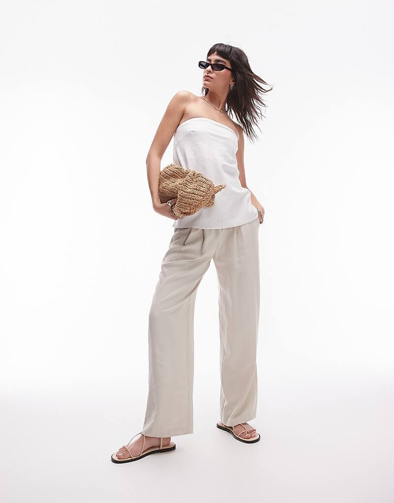 Topshop - Длинный льняной топ-бандо белого цвета
Topshop - Длинный льняной топ-бандо белого цвета