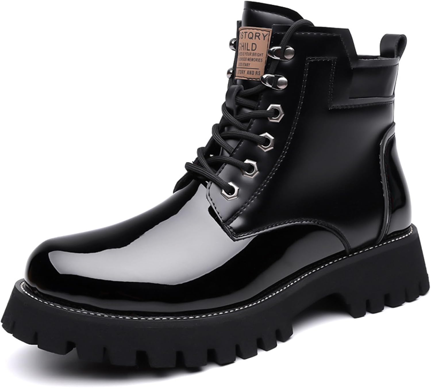 Мужские кожаные ботинки на платформе военного стиля, модные, удобные, с боковой молнией, круглым носком, шнуровкой, массивной протекторной подошвой, противоскользящие, мотоботы для работы и бизнеса Nxnbhsl, черный
Мужские кожаные ботинки на платформе военного стиля, модные, удобные, с боковой молнией, круглым носком, шнуровкой, массивной протекторной подошвой, противоскользящие, мотоботы для работы и бизнеса Nxnbhsl, черный