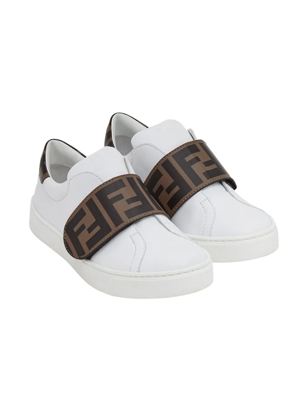 Кроссовки на липучках с узором Zucca Fendi Kids, белый
Кроссовки на липучках с узором Zucca Fendi Kids, белый