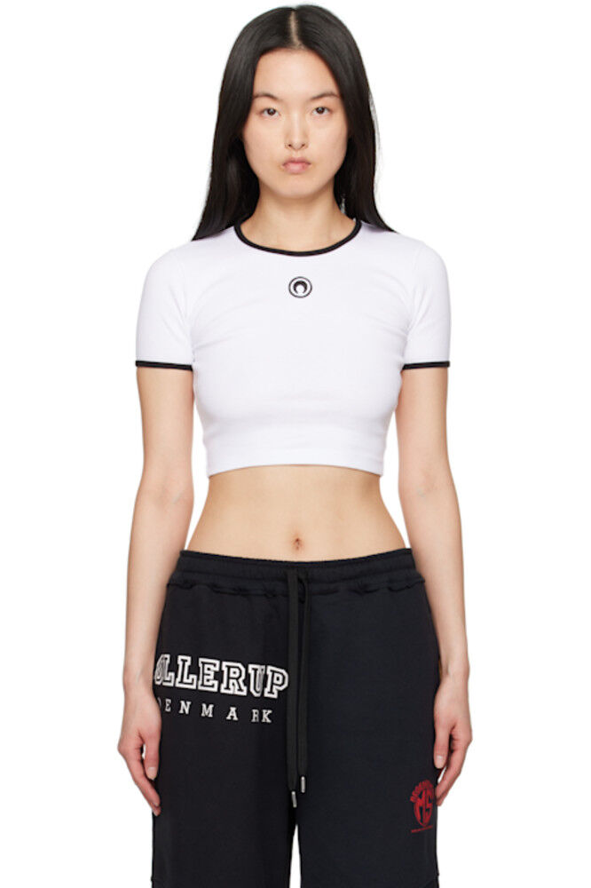 Укороченная футболка с логотипом White Moon Marine Serre
Укороченная футболка с логотипом White Moon Marine Serre