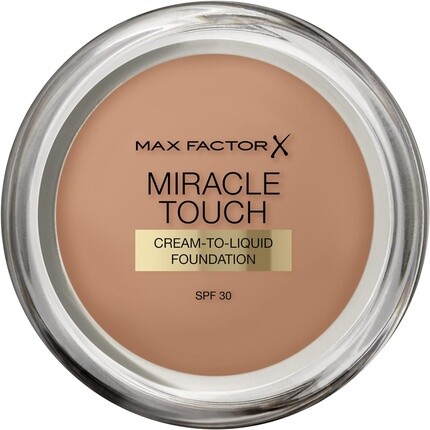 Max Factor Тональная основа Miracle Touch, новая и улучшенная формула, SPF 30, гиалуроновая кислота, 11,5 г, 85 карамель
Max Factor Тональная основа Miracle Touch, новая и улучшенная формула, SPF 30, гиалуроновая кислота, 11,5 г, 85 карамель