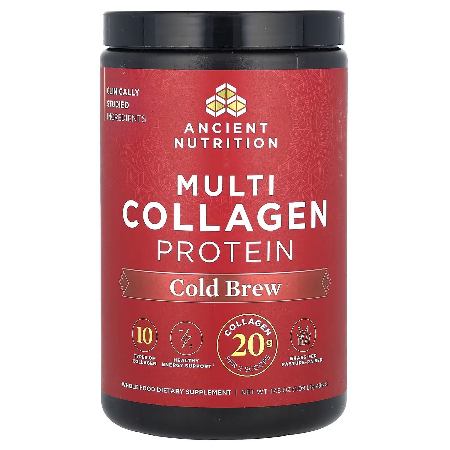 Добавка Ancient Nutrition Multi Collagen Protein Cold Brew, 496 г 
Добавка Ancient Nutrition Multi Collagen Protein Cold Brew, 496 г