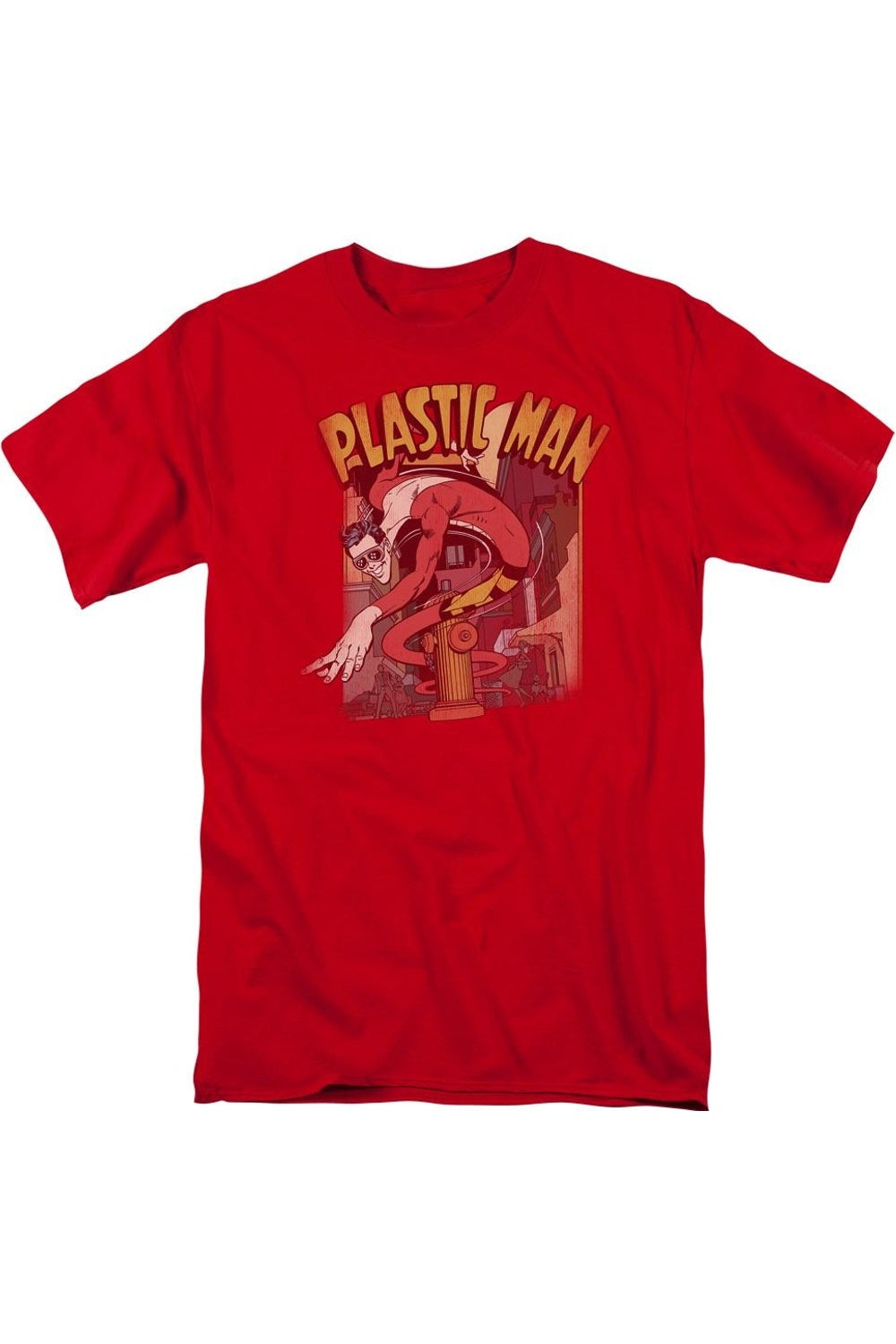 Футболка с коротким рукавом для взрослых с изображением DC Comics Plastic Man Street Gildan, красный
Футболка с коротким рукавом для взрослых с изображением DC Comics Plastic Man Street Gildan, красный