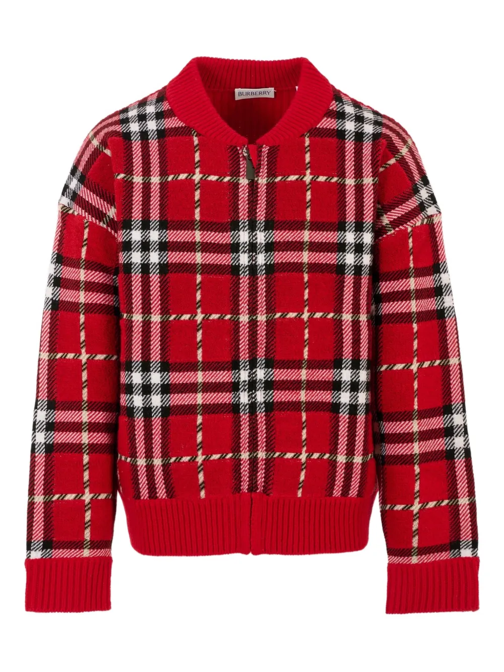 Клетчатый бомбер на молнии Burberry Kids, красный
Клетчатый бомбер на молнии Burberry Kids, красный