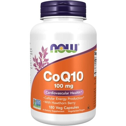 Now Foods CoQ10 с ягодами боярышника, 100 мг, 180 вегетарианских капсул
Now Foods CoQ10 с ягодами боярышника, 100 мг, 180 вегетарианских капсул