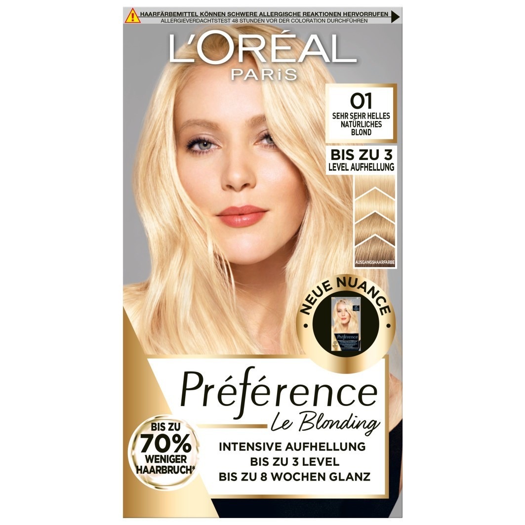 Краска для волос preference le blonding Loreal Paris, количество 1 шт.
Краска для волос preference le blonding Loreal Paris, количество 1 шт.