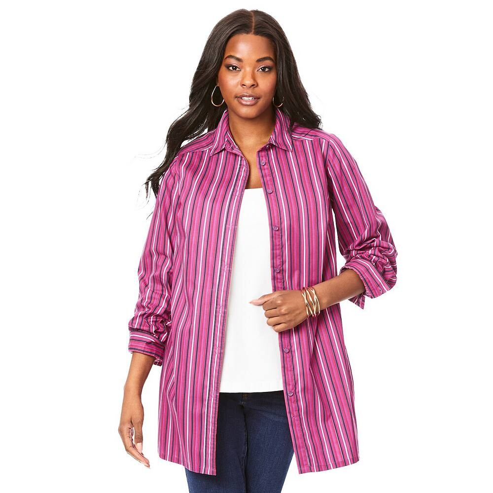Женская туника больших размеров Roaman's Kate, большая рубашка, цвет Purple Multi Stripe
Женская туника больших размеров Roaman's Kate, большая рубашка, цвет Purple Multi Stripe