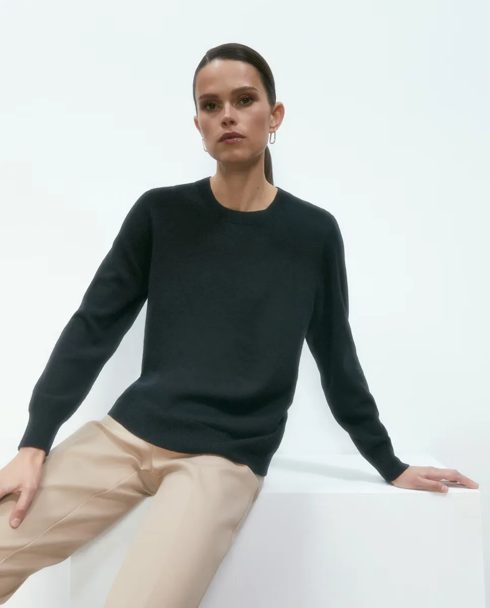 Женский свитер с круглым вырезом из 100% кашемира Woman El Corte Inglés, чёрный
Женский свитер с круглым вырезом из 100% кашемира Woman El Corte Inglés, чёрный