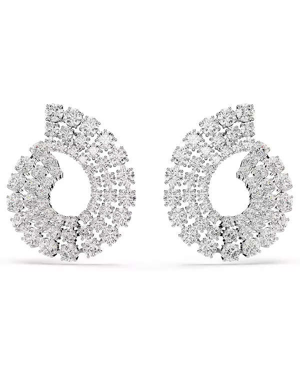 Серьги-Кольца Matrix с родиевым покрытием круглой огранки Swarovski, white
Серьги-Кольца Matrix с родиевым покрытием круглой огранки Swarovski, white