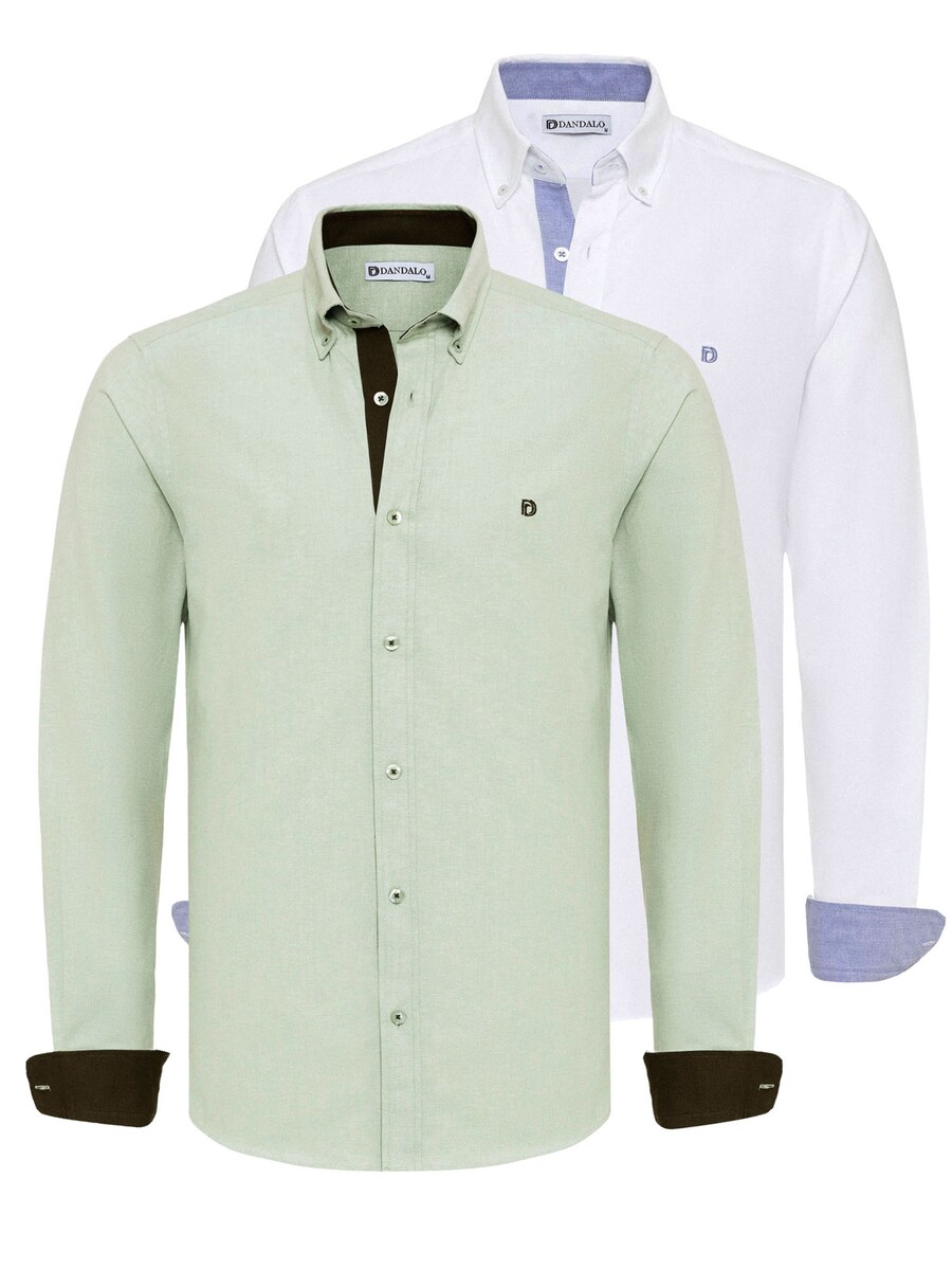 Повседневная рубашка Dandalo Regular fit Button Up Shirt, цвет light blue/light green
Повседневная рубашка Dandalo Regular fit Button Up Shirt, цвет light blue/light green