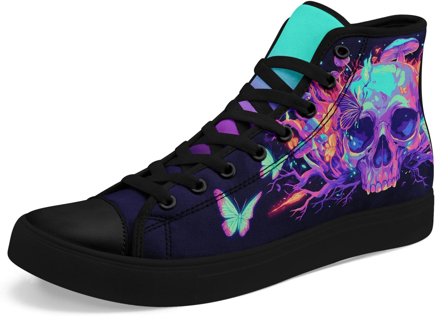 Высокие кеды на шнуровке AWSOLE Gothic с черепом для мужчин и женщин с принтами бабочек, пламени и цветов, яркие плоские повседневные кроссовки для прогулок, черный/оранжевый/голубой
Высокие кеды на шнуровке AWSOLE Gothic с черепом для мужчин и женщин с принтами бабочек, пламени и цветов, яркие плоские повседневные кроссовки для прогулок, черный/оранжевый/голубой