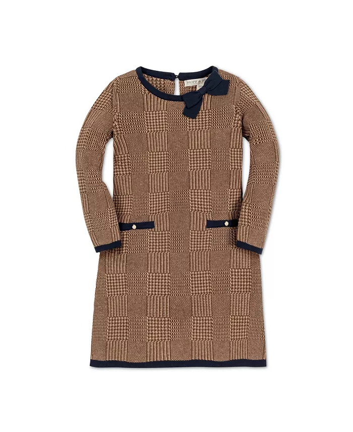 Платье-свитер с длинным рукавом и бантом для девочек Toddler, интарсия Hope & Henry, коричневый
Платье-свитер с длинным рукавом и бантом для девочек Toddler, интарсия Hope & Henry, коричневый