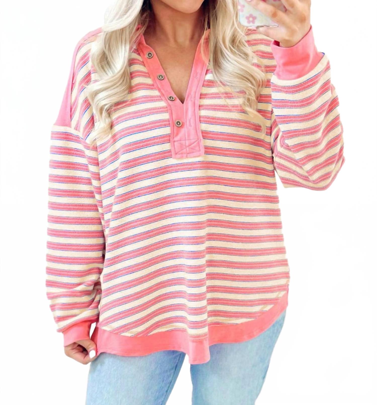 Топ с V-образным вырезом и приспущенными плечами в розовую полоску Shewin
Топ с V-образным вырезом и приспущенными плечами в розовую полоску Shewin