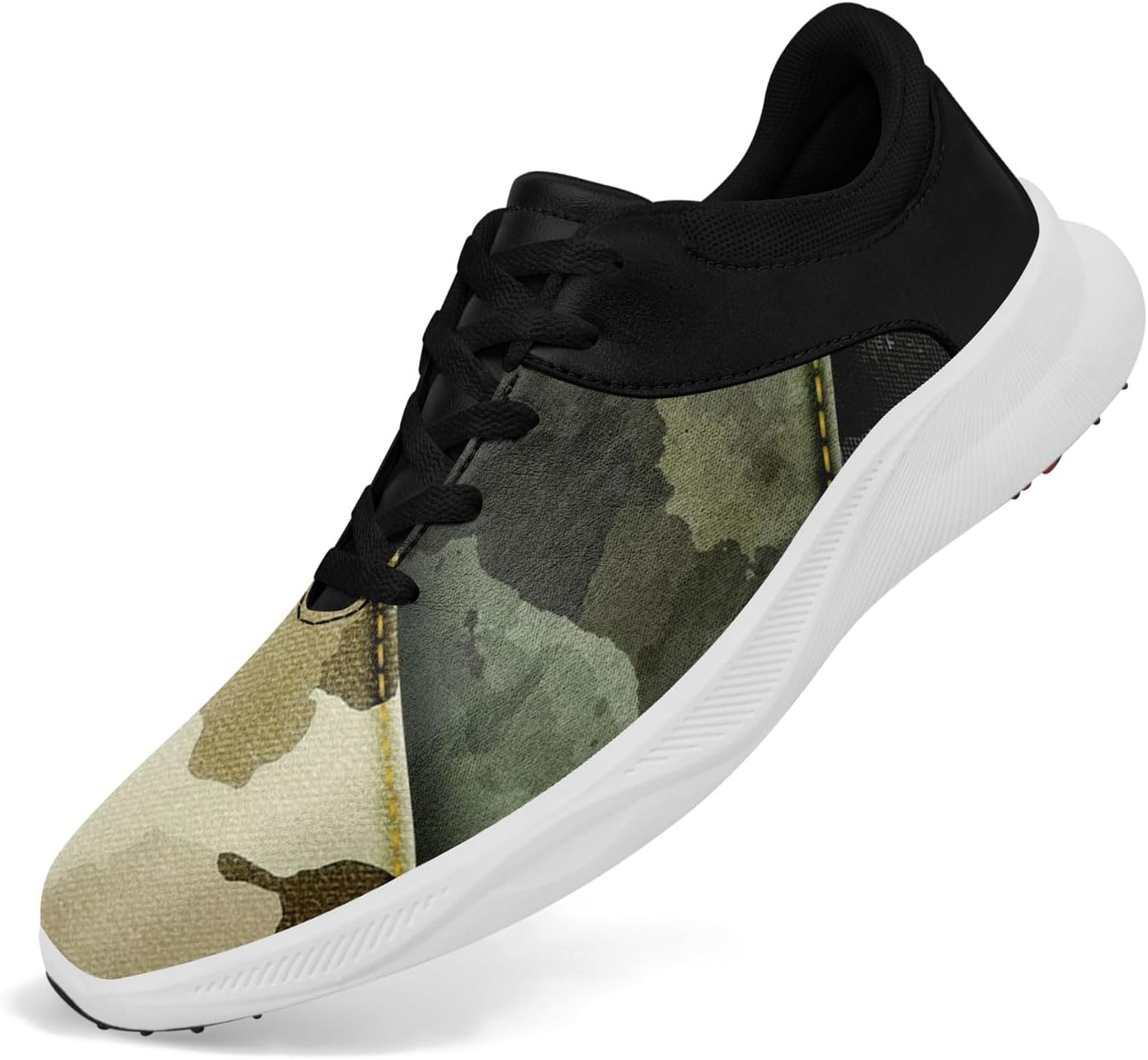 Мужские гольф-кроссовки, легкие, с камуфляжным дизайном, нескользящие, дышащие спортивные кроссовки для ходьбы Onegam, черный/зеленый
Мужские гольф-кроссовки, легкие, с камуфляжным дизайном, нескользящие, дышащие спортивные кроссовки для ходьбы Onegam, черный/зеленый