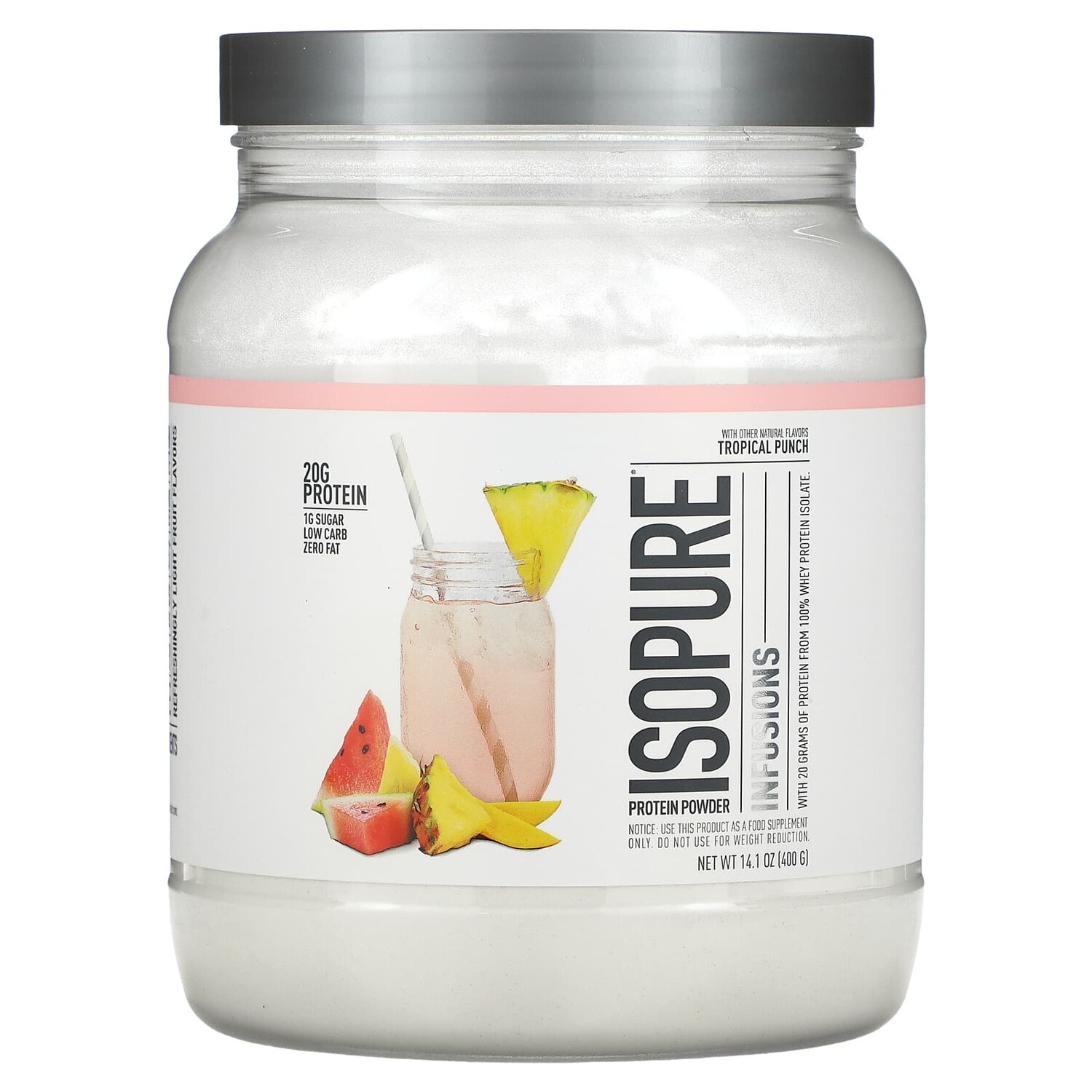 Nature's Best IsoPure Protein Powder Infusions Tropical Punch 14.1 oz (400 g)
Nature's Best IsoPure Protein Powder Infusions Tropical Punch 14.1 oz (400 g)