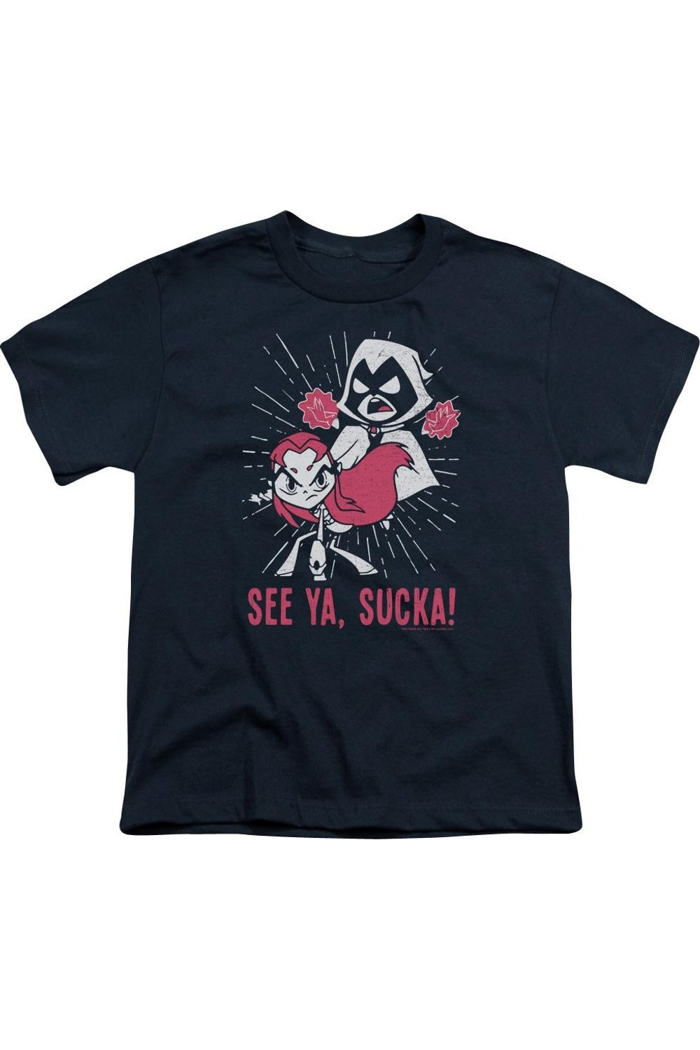 Футболка с коротким рукавом Teen Titans Go Suckas для детей Gildan, темно-синий
Футболка с коротким рукавом Teen Titans Go Suckas для детей Gildan, темно-синий