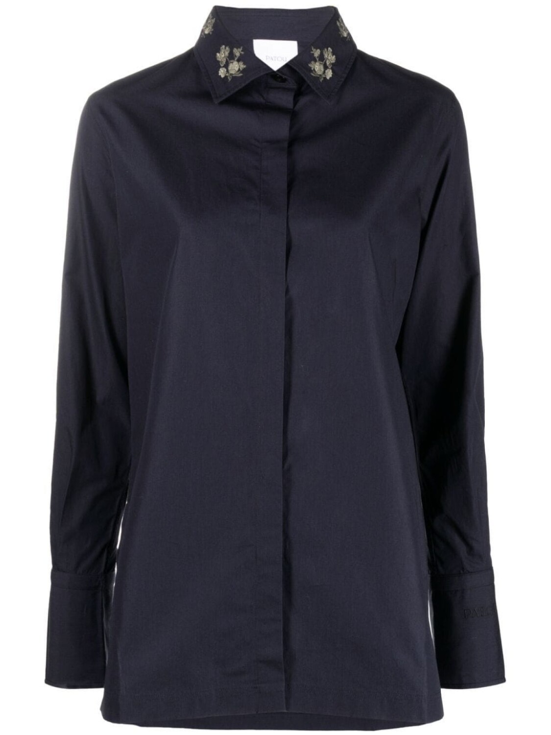 Patou рубашка с длинными рукавами и вышивкой, синий 
Patou рубашка с длинными рукавами и вышивкой, синий