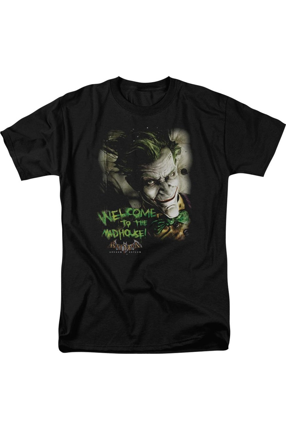 Футболка с коротким рукавом для взрослых Batman Arkham Asylum Welcome To The Madhouse Gildan, черный
Футболка с коротким рукавом для взрослых Batman Arkham Asylum Welcome To The Madhouse Gildan, черный