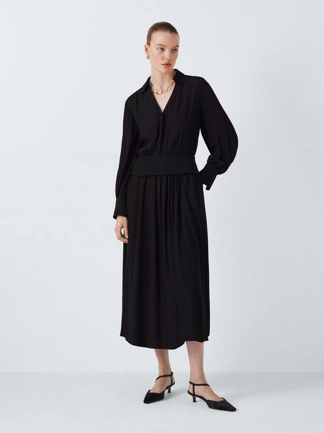 Платье мидакси с баской на талии John Lewis, черный
Платье мидакси с баской на талии John Lewis, черный