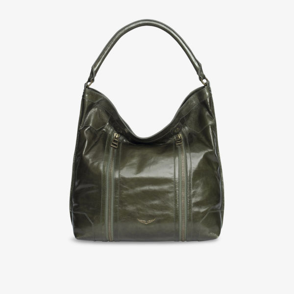 Кожаная сумка Zadig&Voltaire через плечо с молнией и декоративными элементами, зеленый
Кожаная сумка Zadig&Voltaire через плечо с молнией и декоративными элементами, зеленый