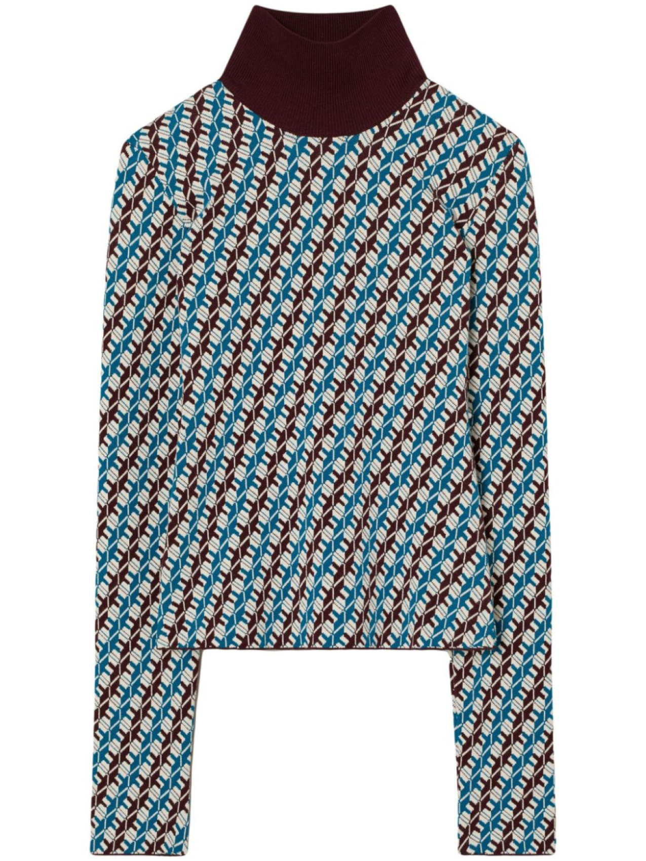 Tory Burch жаккардовый свитер с высоким воротником, синий
Tory Burch жаккардовый свитер с высоким воротником, синий