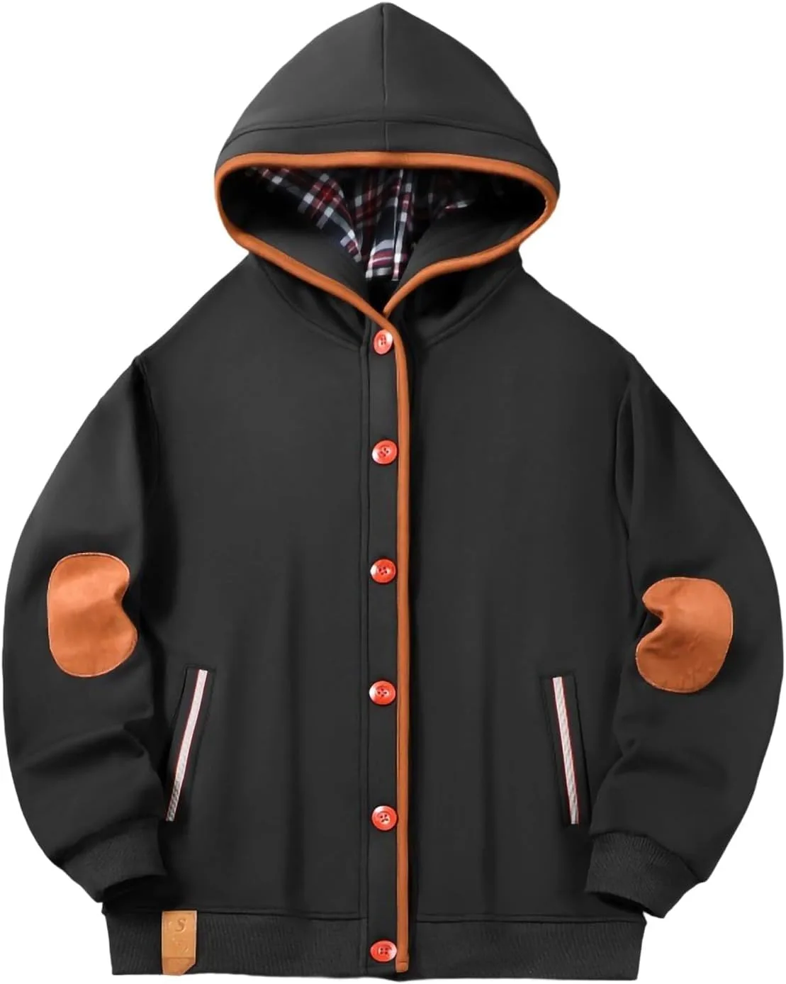 Толстовка с капюшоном для мужчин, в клетчатую подкладку, на пуговицах, винтажная, с длинными рукавами и карманами
Толстовка с капюшоном для мужчин, в клетчатую подкладку, на пуговицах, винтажная, с длинными рукавами и карманами