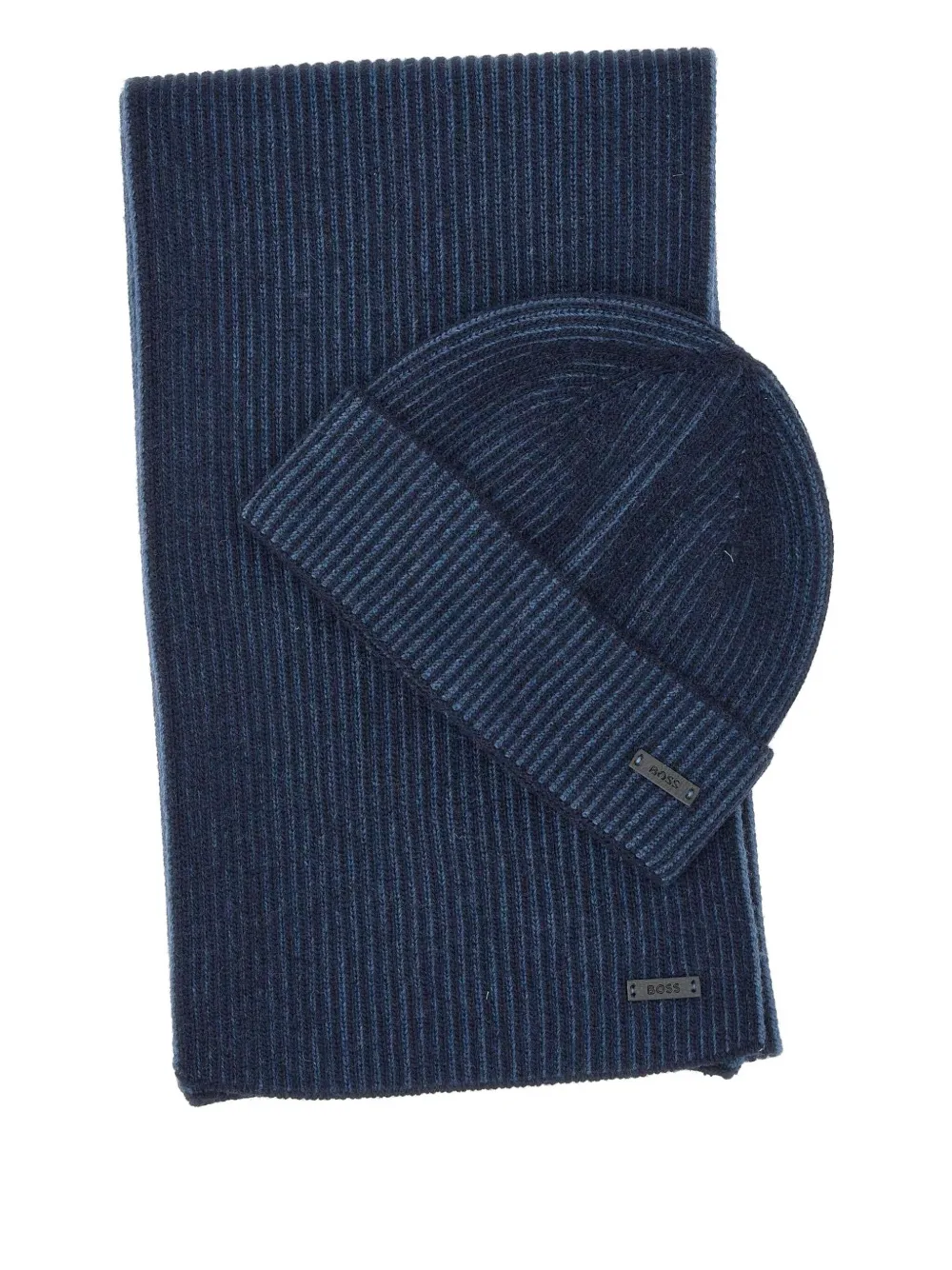 Вязаный шерстяной комплект: шапка и шарф BOSS, синий
Вязаный шерстяной комплект: шапка и шарф BOSS, синий
