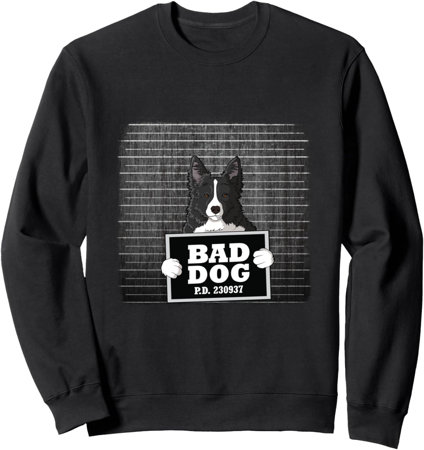 Толстовка с изображением бордер-колли и надписью «Виновная собака» Bad Dog Mug Shot Border Collie, черный
Толстовка с изображением бордер-колли и надписью «Виновная собака» Bad Dog Mug Shot Border Collie, черный