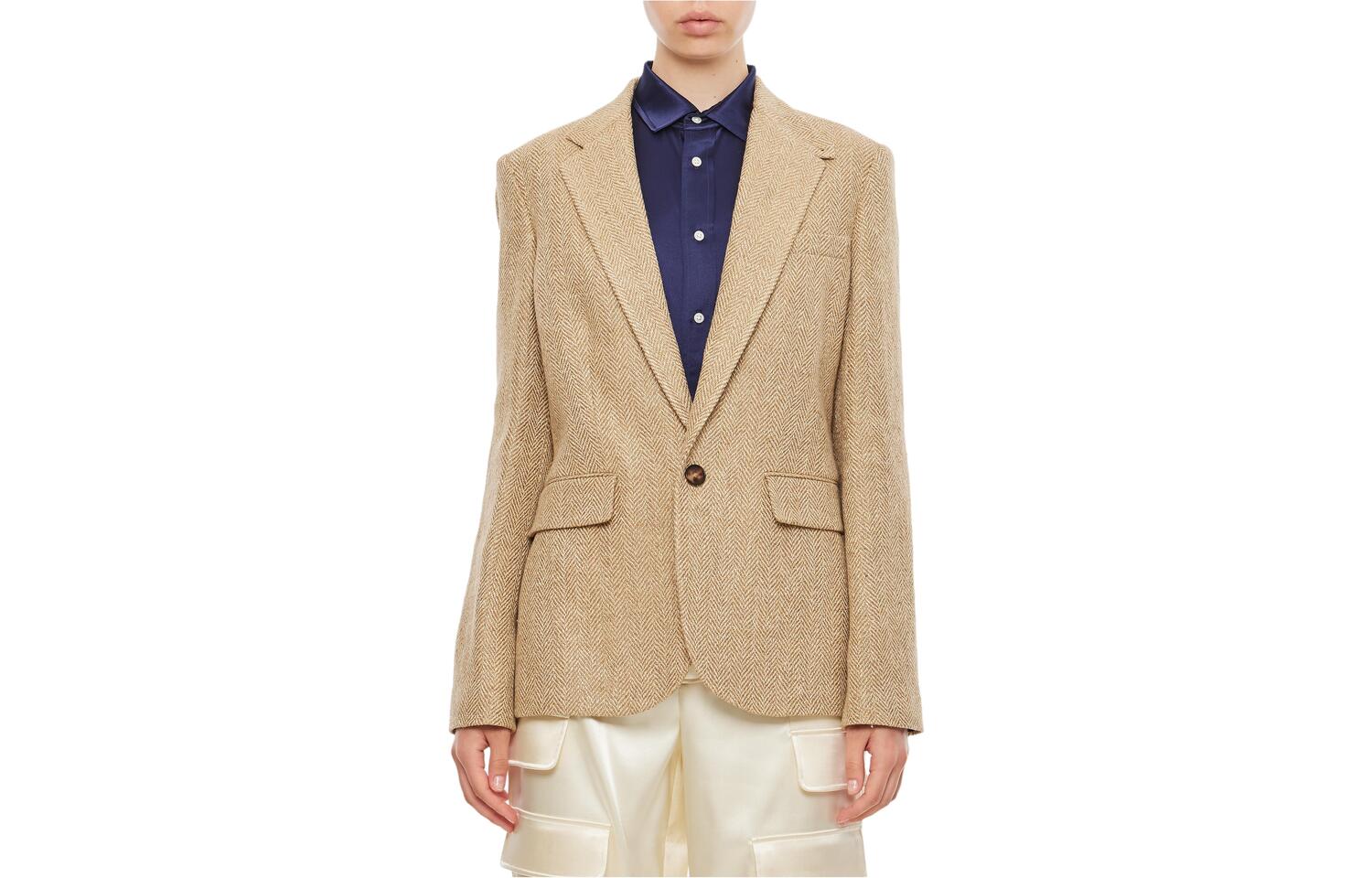 Однобортный блейзер Kayli в рубчик Ralph Lauren Collection, бежевый
Однобортный блейзер Kayli в рубчик Ralph Lauren Collection, бежевый