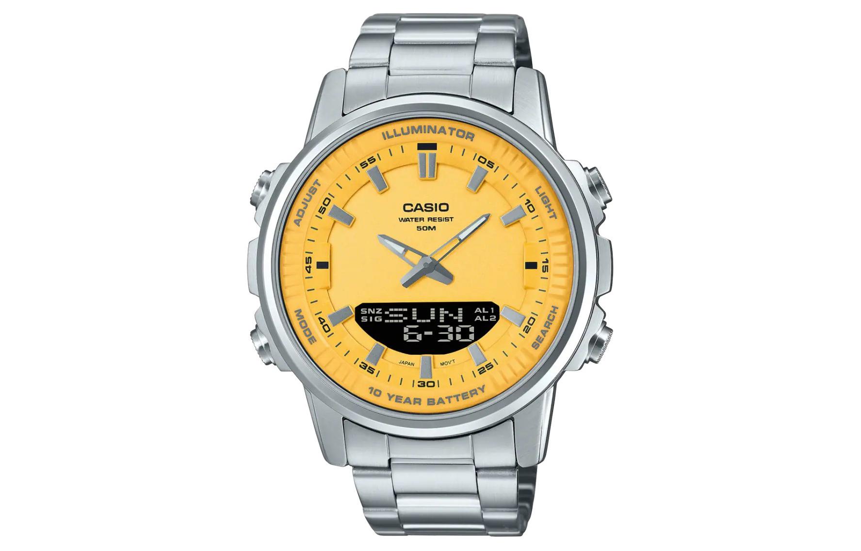 Унисекс желтые часы AMW-880D-9AV CASIO
Унисекс желтые часы AMW-880D-9AV CASIO