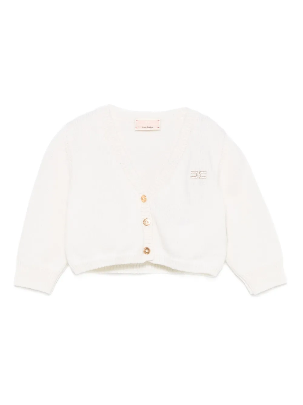 Кардиган на пуговицах с вышитым логотипом Elisabetta Franchi La Mia Bambina, белый
Кардиган на пуговицах с вышитым логотипом Elisabetta Franchi La Mia Bambina, белый