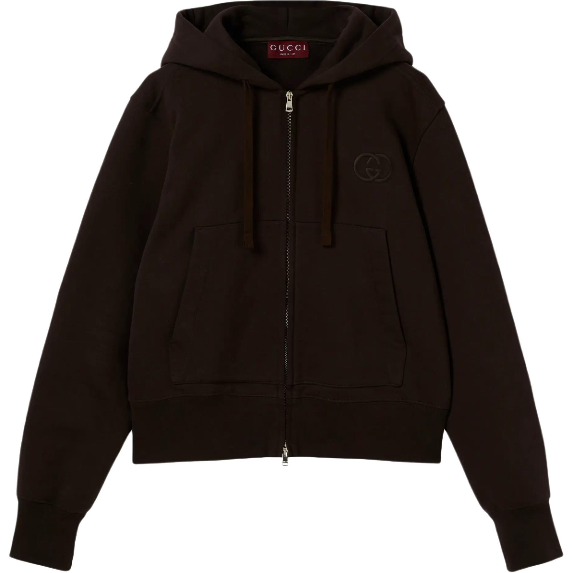 Brushed Cotton Jersey Zip Sweatshirt GUCCI, темно-коричневый
Brushed Cotton Jersey Zip Sweatshirt GUCCI, темно-коричневый