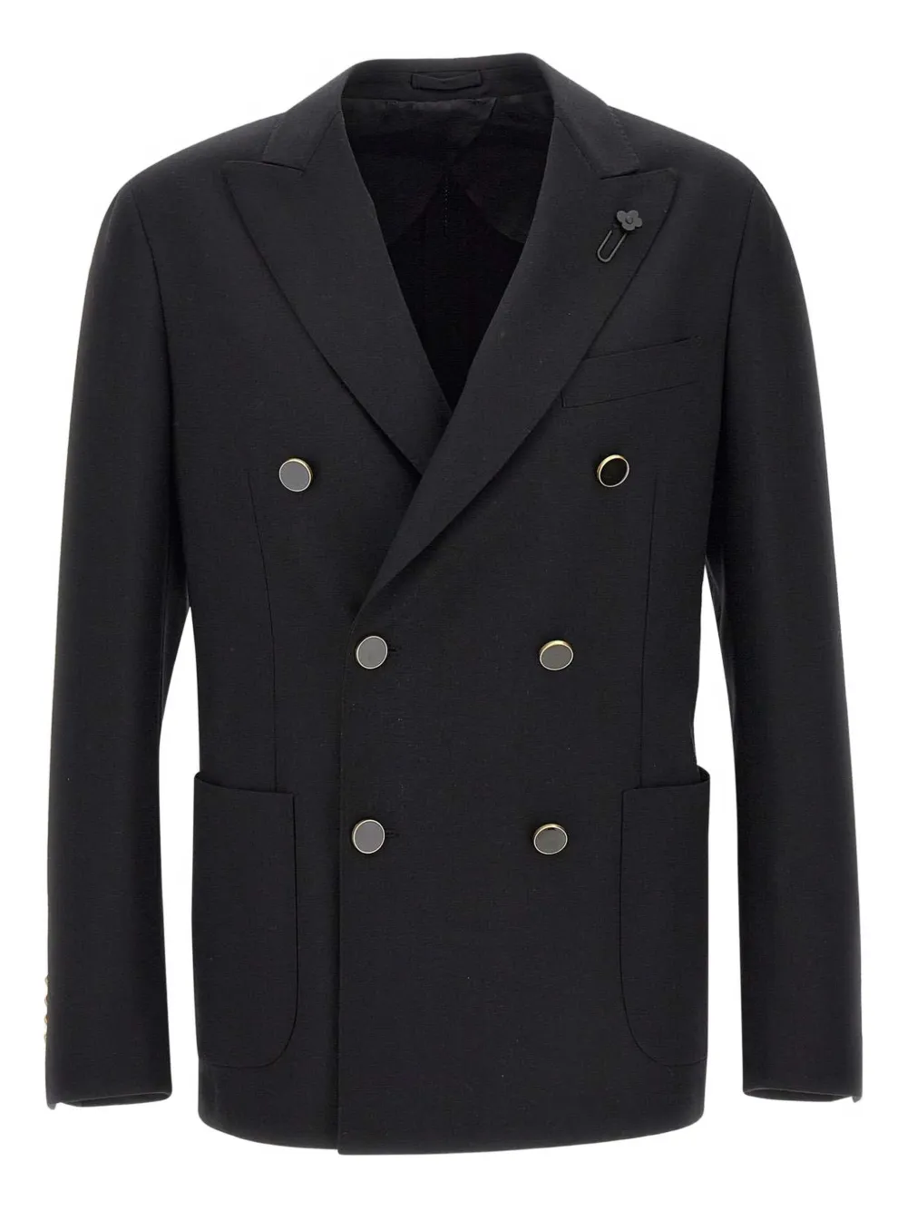 Двубортный блейзер Lardini, черный
Двубортный блейзер Lardini, черный