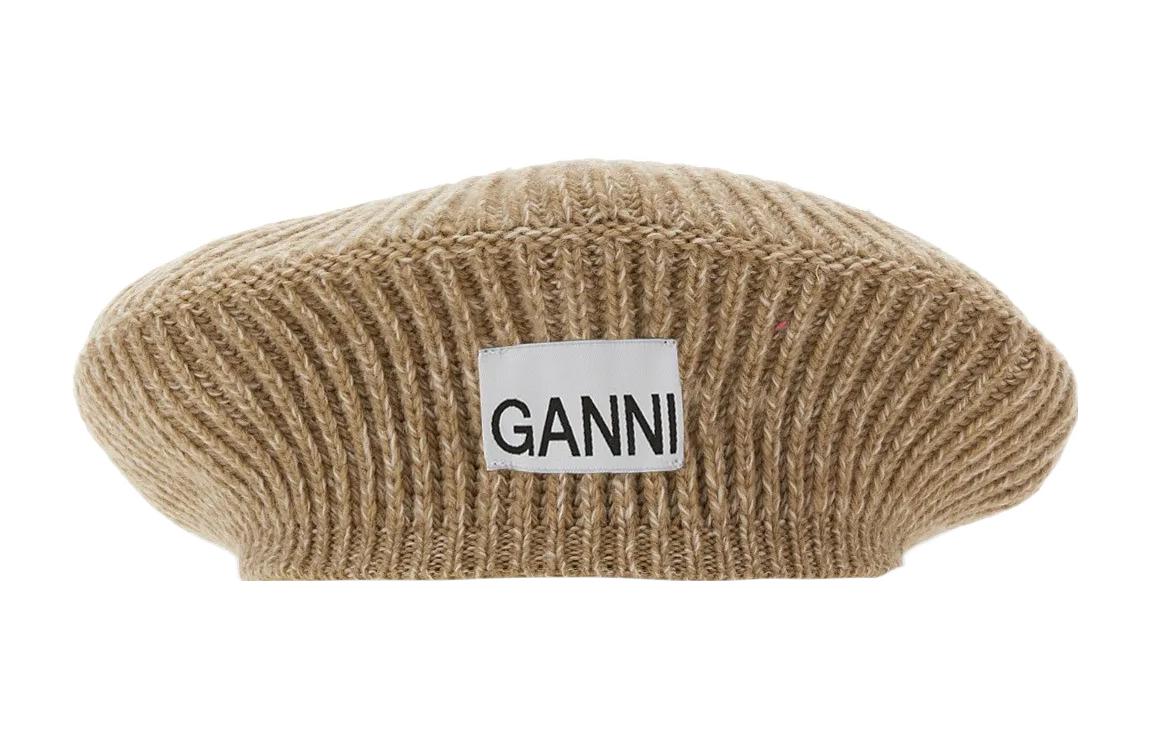 GANNI Шерстяной берет с полиамидом для женщин, Light Brown
GANNI Шерстяной берет с полиамидом для женщин, Light Brown