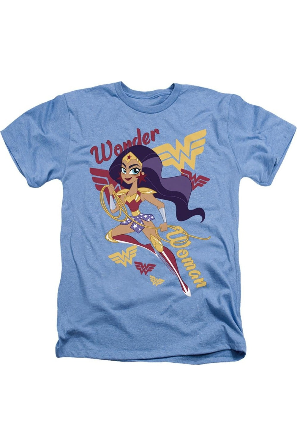 DC Comics Superhero Girls Wonder Woman Adult Heather Tee / Футболка Gildan, светло-голубой 
DC Comics Superhero Girls Wonder Woman Adult Heather Tee / Футболка Gildan, светло-голубой