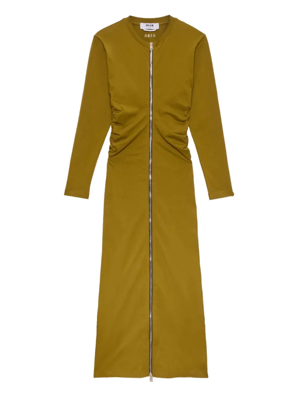Платье с застежкой-молнией спереди и сборками MSGM, зеленый
Платье с застежкой-молнией спереди и сборками MSGM, зеленый