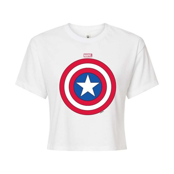Футболка кроп с щитом Капитана Америка для подростков Marvel, белый
Футболка кроп с щитом Капитана Америка для подростков Marvel, белый