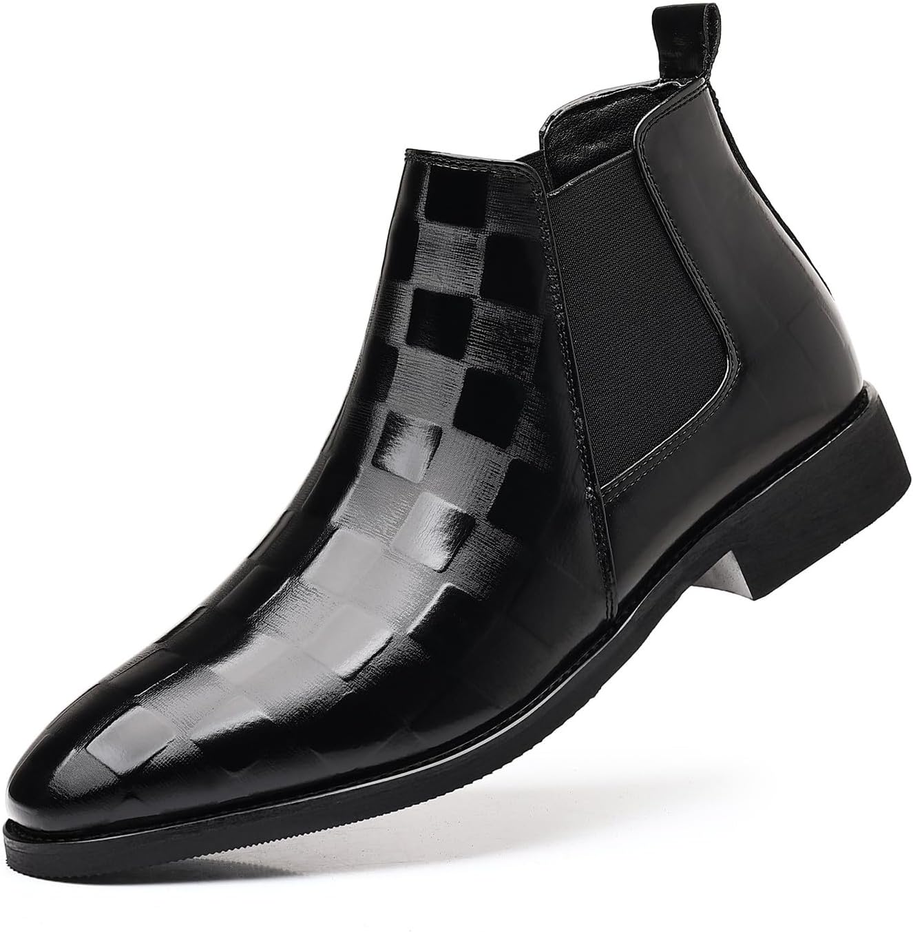 Мужские кожаные ботинки Chelsea Santimon с узором в клетку, классические модельные ботинки-слипоны, черный
Мужские кожаные ботинки Chelsea Santimon с узором в клетку, классические модельные ботинки-слипоны, черный