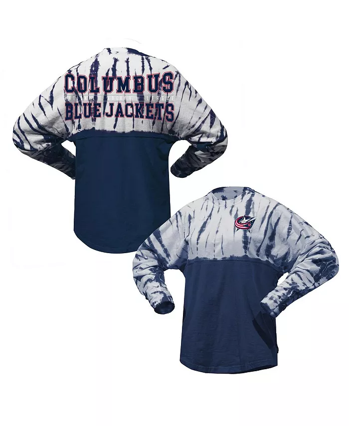 Мужская и женская футболка с длинным рукавом Columbus Blue Jackets Crystal Half Dye в темно-синем цвете Spirit Jersey
Мужская и женская футболка с длинным рукавом Columbus Blue Jackets Crystal Half Dye в темно-синем цвете Spirit Jersey