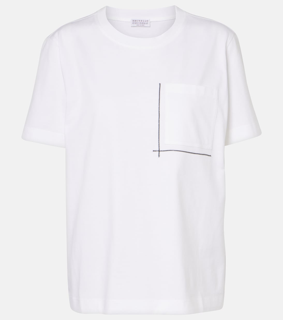 Хлопковая футболка из джерси Brunello Cucinelli, белый
Хлопковая футболка из джерси Brunello Cucinelli, белый