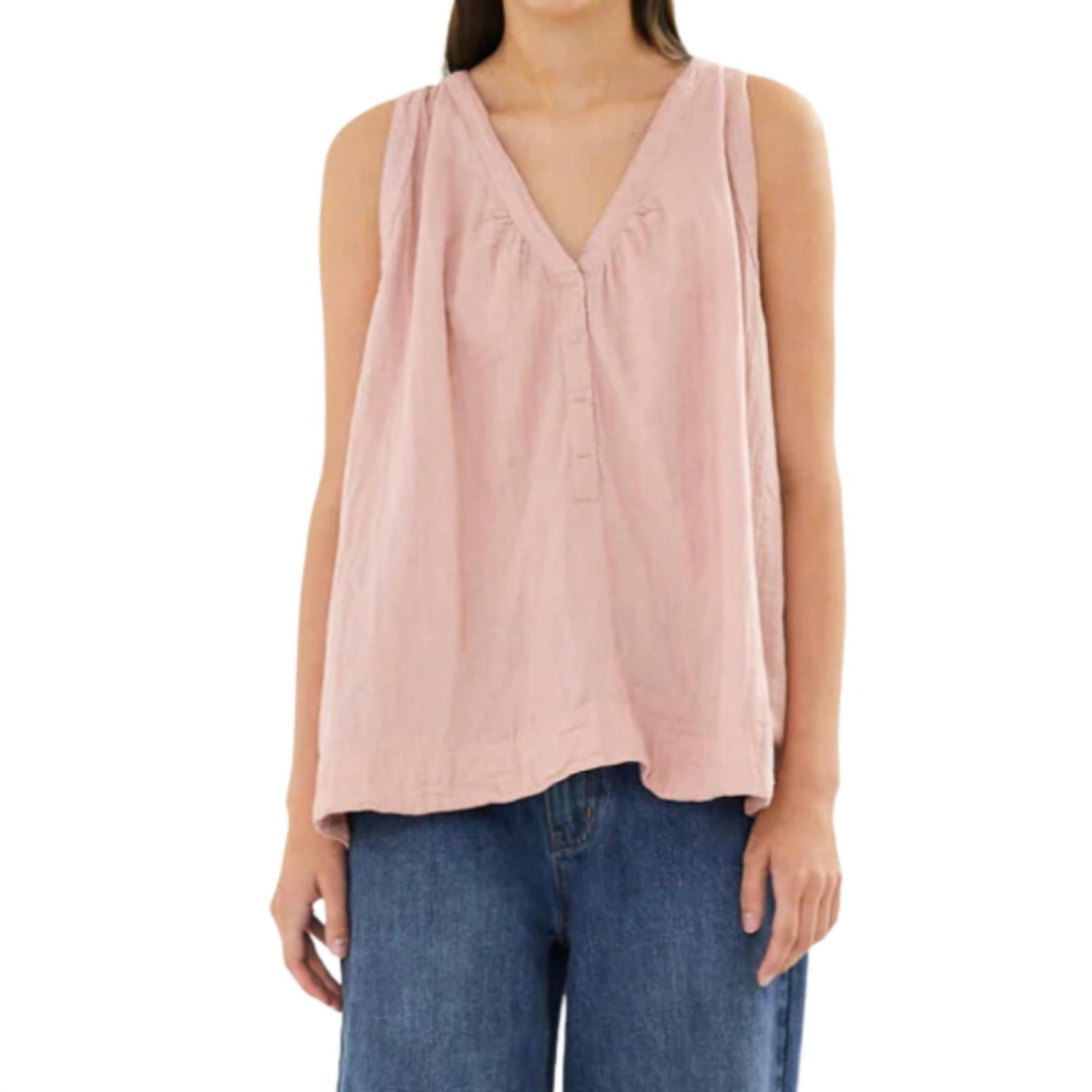 Футболка-майка с V-образным вырезом Ljuba в розовом цвете Rabens Saloner
Футболка-майка с V-образным вырезом Ljuba в розовом цвете Rabens Saloner