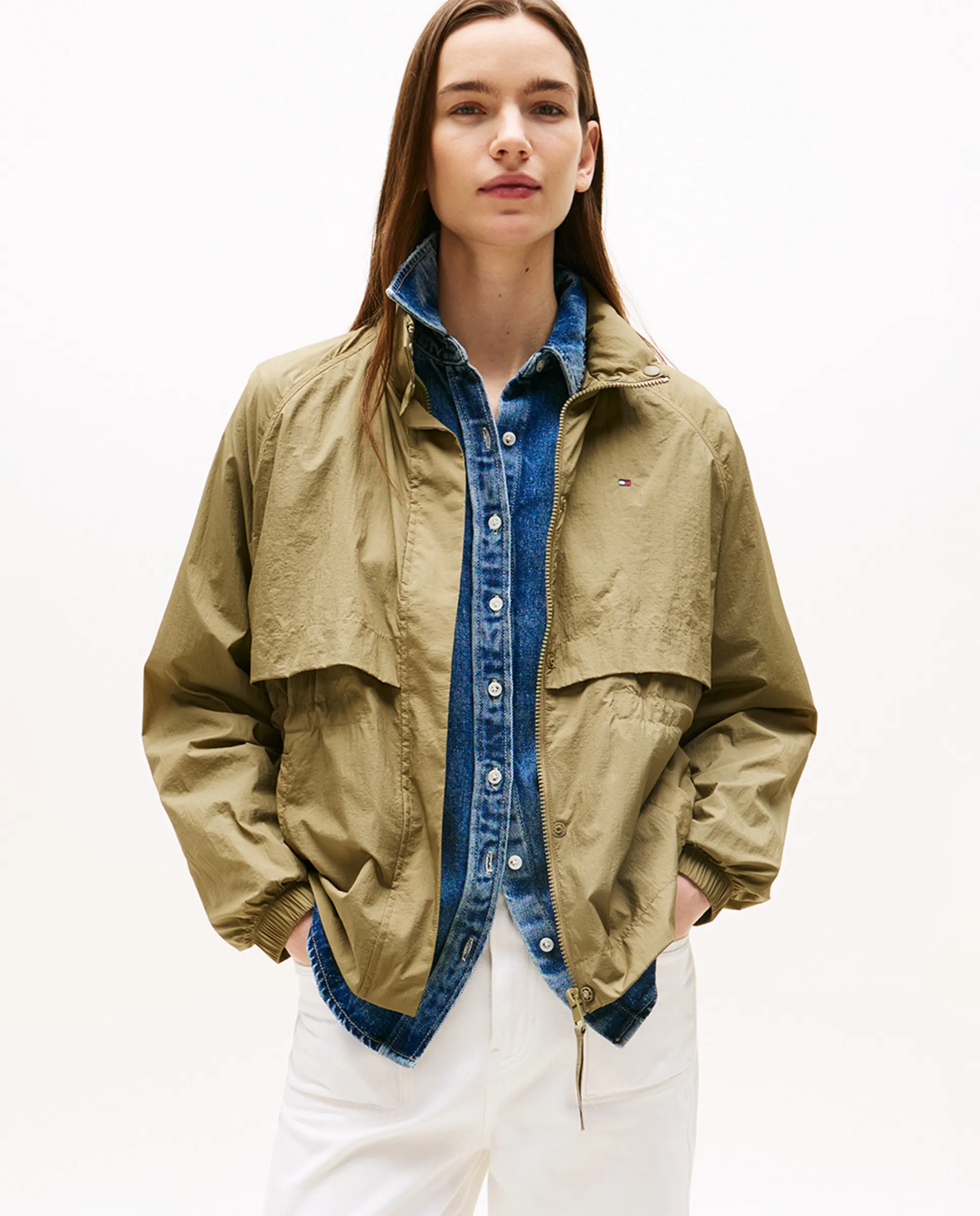 Женский плащ на молнии Tommy Hilfiger, военный зеленый
Женский плащ на молнии Tommy Hilfiger, военный зеленый