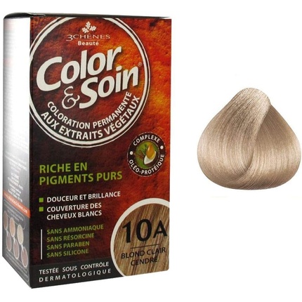 Les 3 Chenes Color & Soin Стойкая краска для волос Светло-пепельный блонд 10A Les 3 ChÊNes
Les 3 Chenes Color & Soin Стойкая краска для волос Светло-пепельный блонд 10A Les 3 ChÊNes