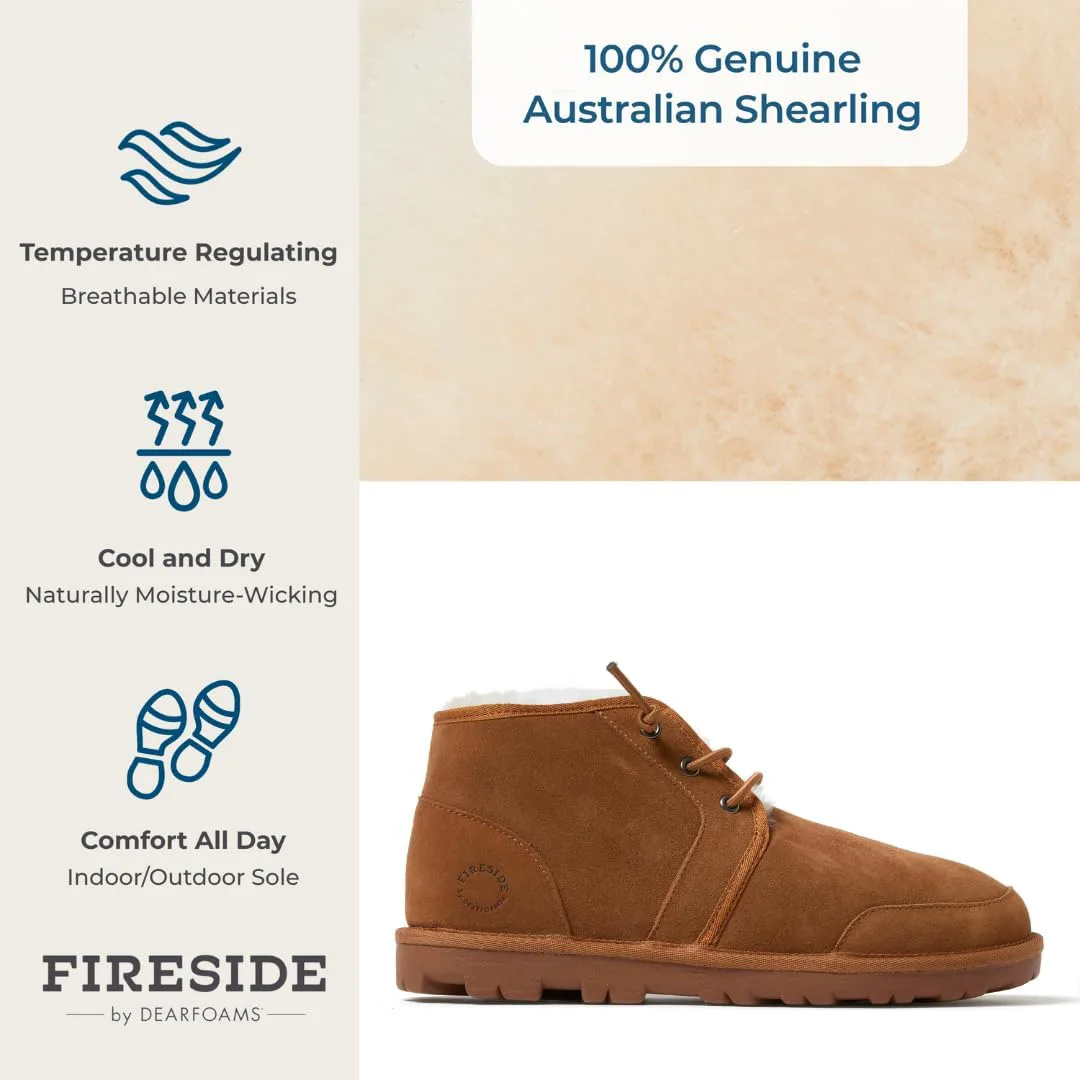 Ботинки Fireside от Dearfoams для мужчин Shepparton с овчиной, для улицы и дома, шнуровка, чукка Fireside by Dearfoams
Ботинки Fireside от Dearfoams для мужчин Shepparton с овчиной, для улицы и дома, шнуровка, чукка Fireside by Dearfoams