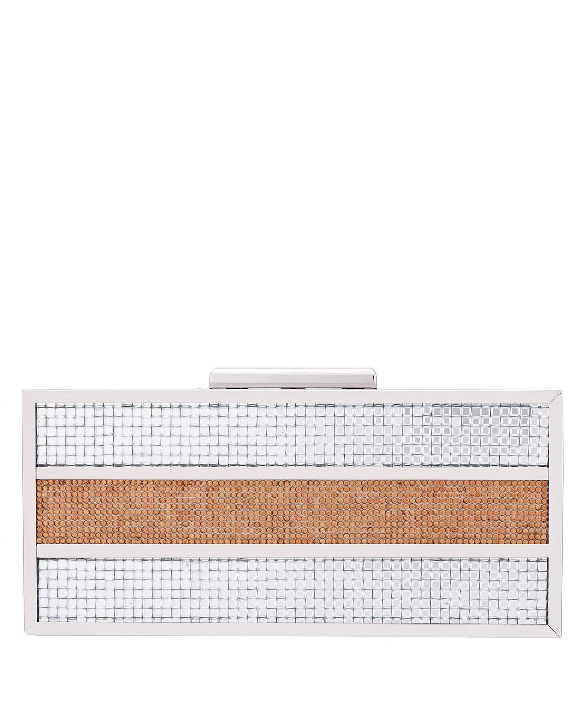 Мини-клатч Minaudiere с цветными блоками и кристаллами Nina, серебро
Мини-клатч Minaudiere с цветными блоками и кристаллами Nina, серебро