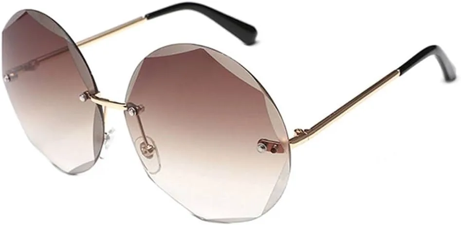 Круглые солнцезащитные очки без оправы для женщин и мужчин, винтажные, большие, с градиентным переходом цвета, стильные женские очки KTUCN, Gold Doubletea
Круглые солнцезащитные очки без оправы для женщин и мужчин, винтажные, большие, с градиентным переходом цвета, стильные женские очки KTUCN, Gold Doubletea