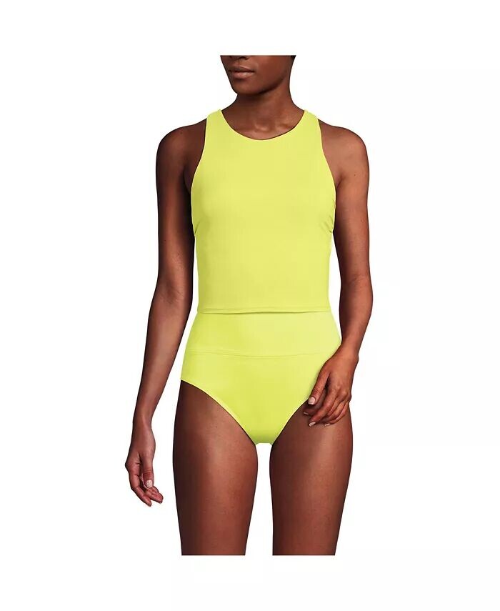 Женский купальник Midkini, устойчивый к хлору, с высоким воротником и борцовской спиной Lands' End, зеленый
Женский купальник Midkini, устойчивый к хлору, с высоким воротником и борцовской спиной Lands' End, зеленый